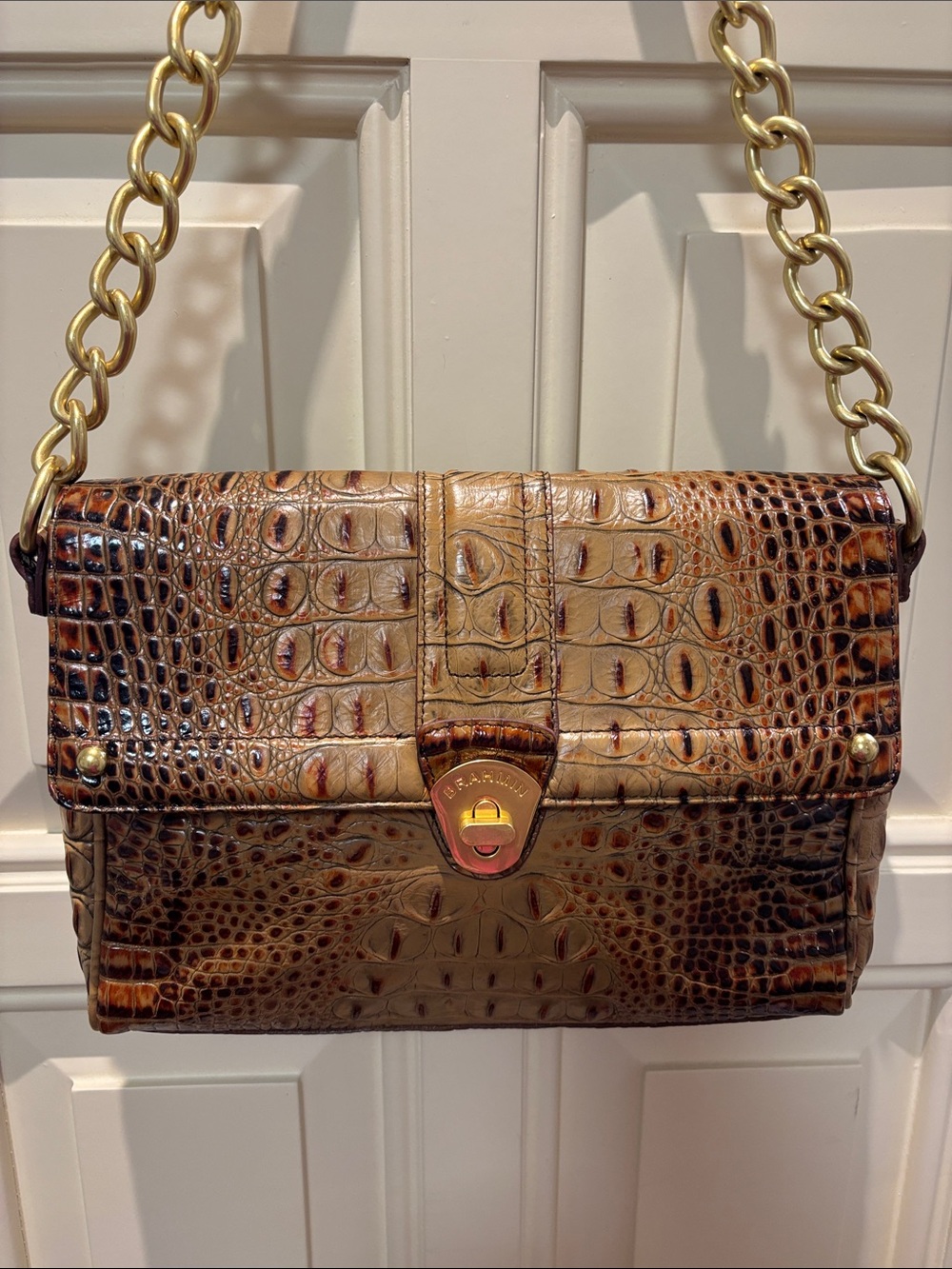 NWOT Brahmin crocodile print bag